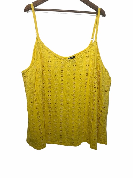 torrid Tops - Torrid Yellow Eyelet Embroidered Cami Tank Top‎ Size 4